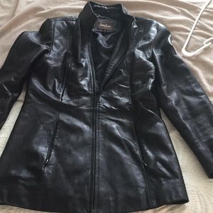 Neiman Marcus vintage leather jacket size medium black very good used co…
